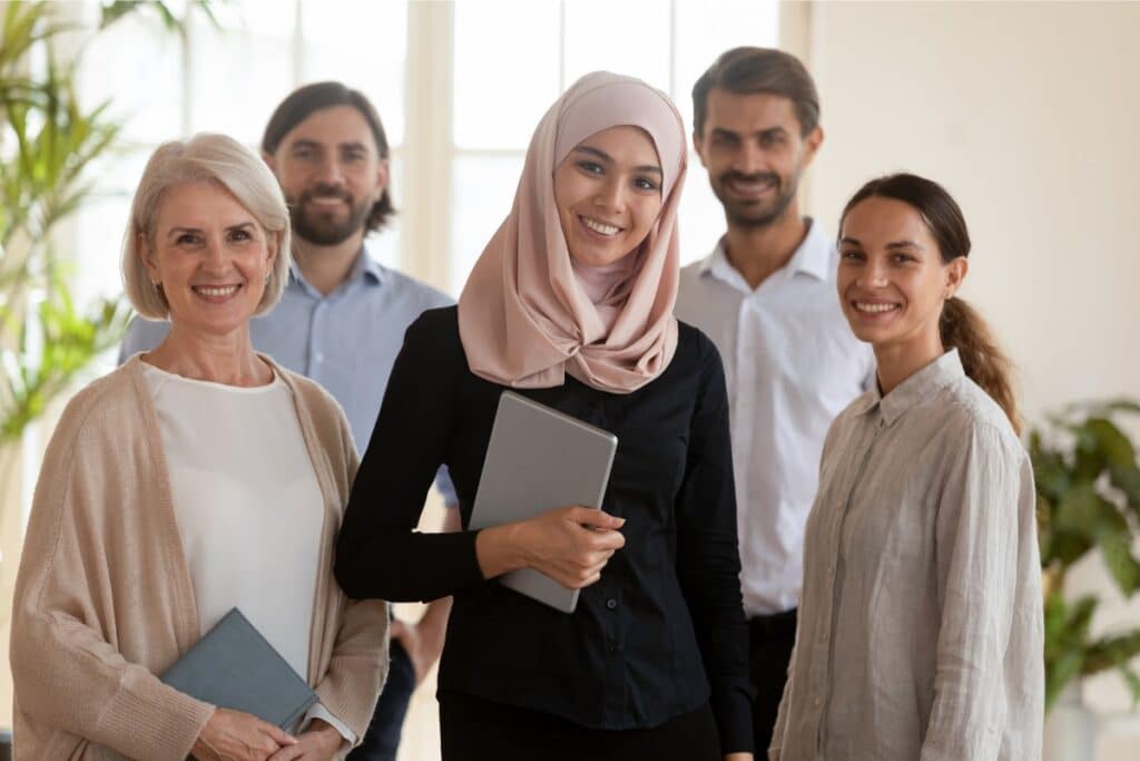 Culturally diverse group of Australians